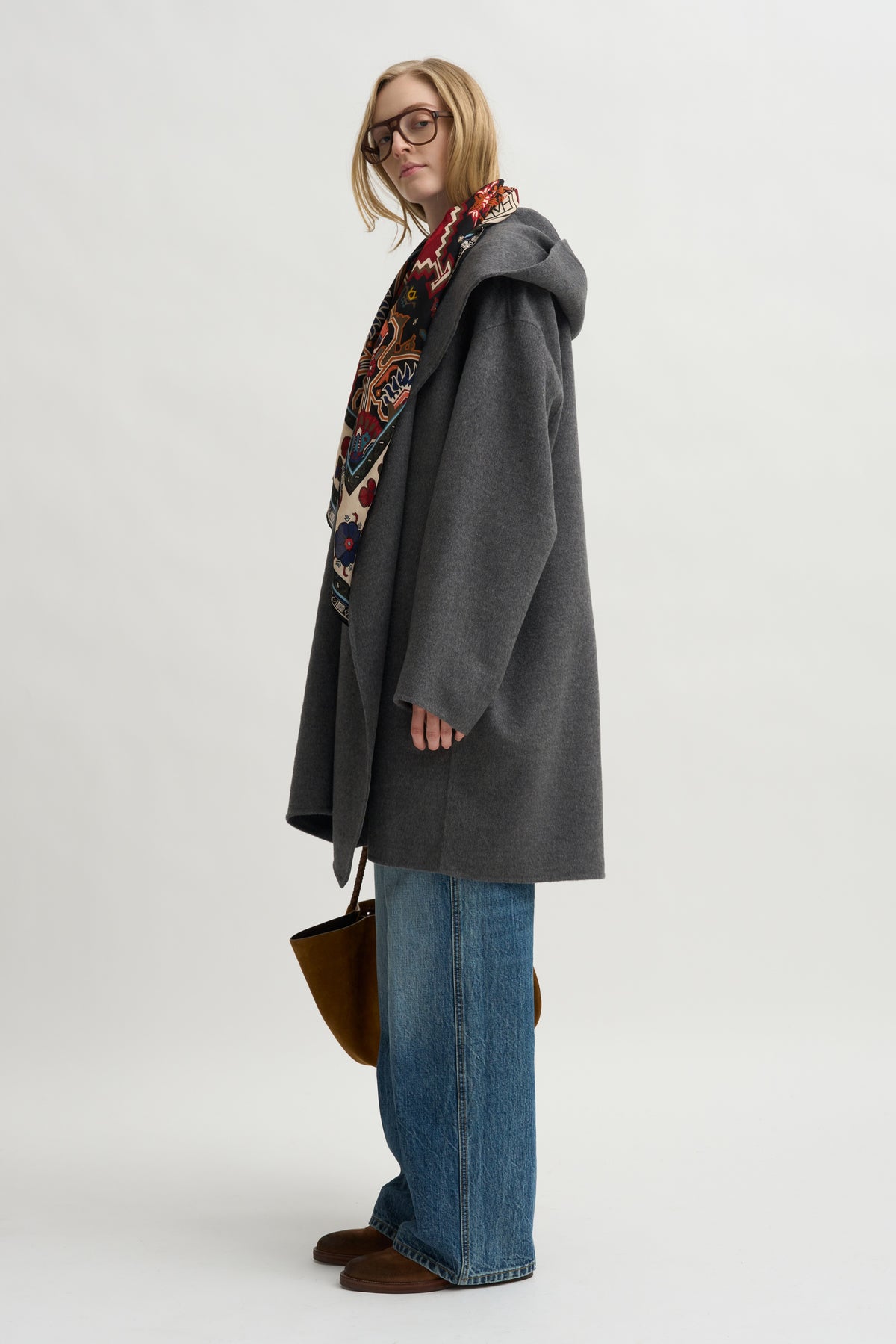 Hoodie Coat, Pale Grey