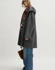 Hoodie Coat, Pale Grey