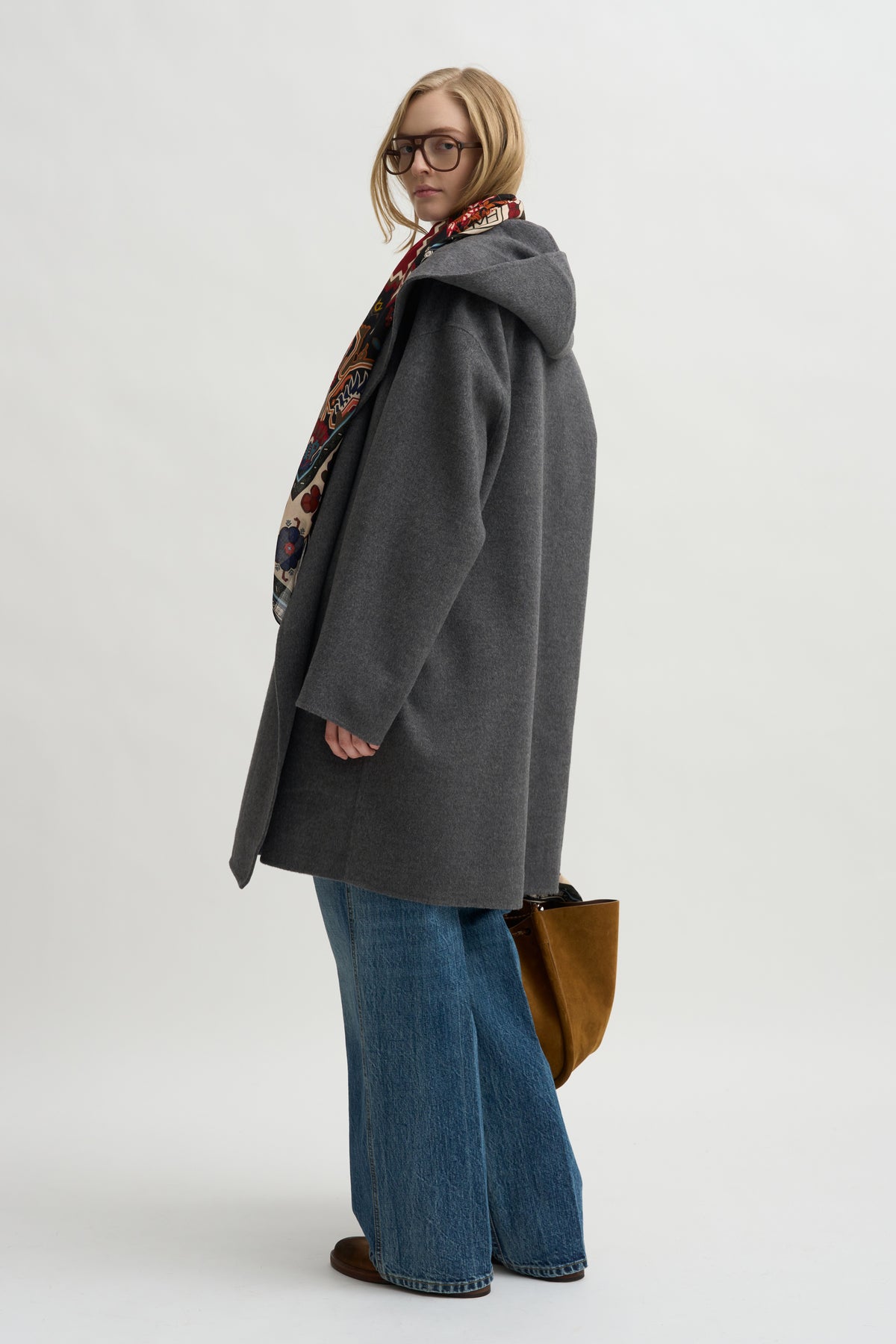 Hoodie Coat, Pale Grey