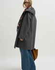 Hoodie Coat, Pale Grey