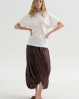 Slouch Waist Jersey Top, White