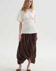 Slouch Waist Jersey Top, White