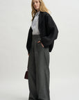 Shawl-Lapel Cardigan, Black & White