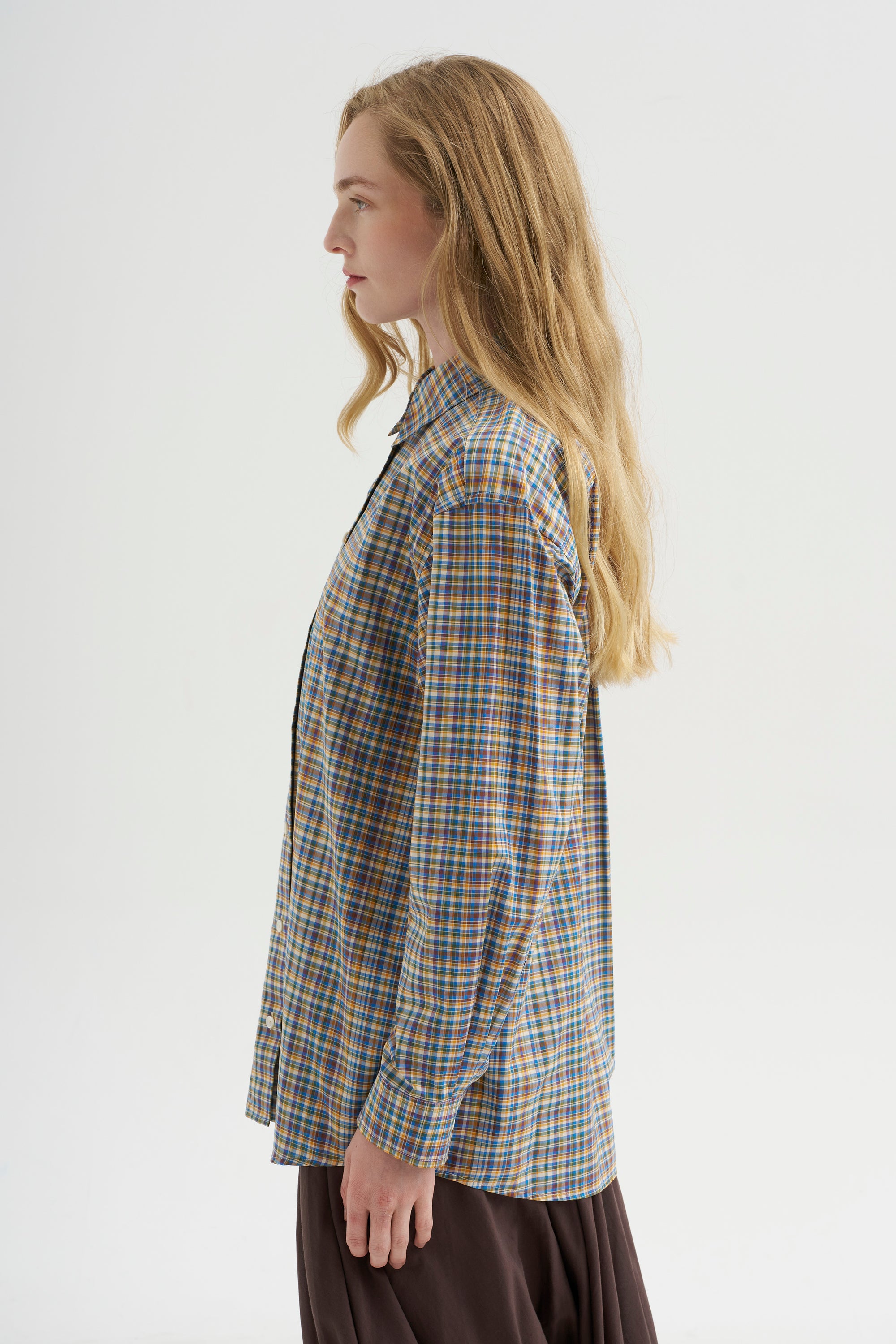Classic Check Shirt, Blue &amp; Orange