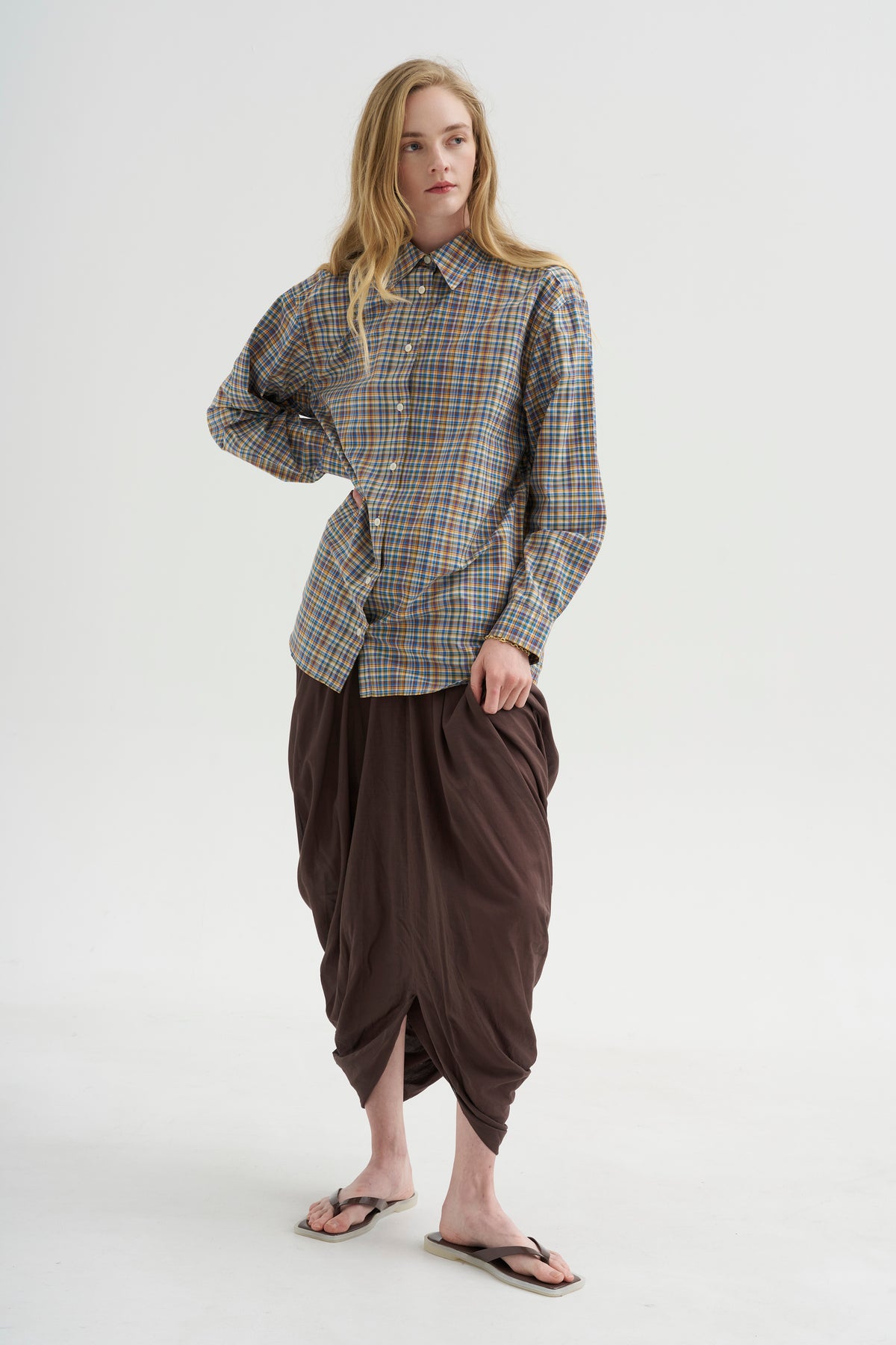 Classic Check Shirt, Blue &amp; Orange