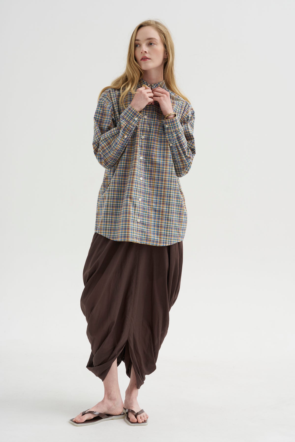 Classic Check Shirt, Blue &amp; Orange