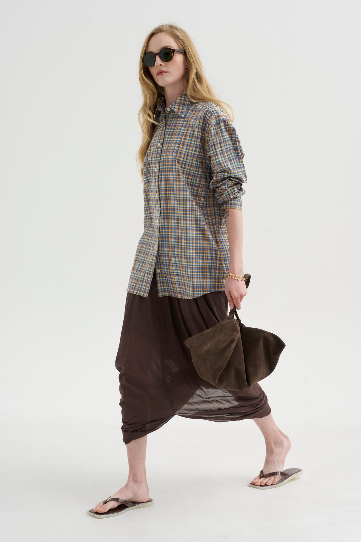 Classic Check Shirt, Blue &amp; Orange