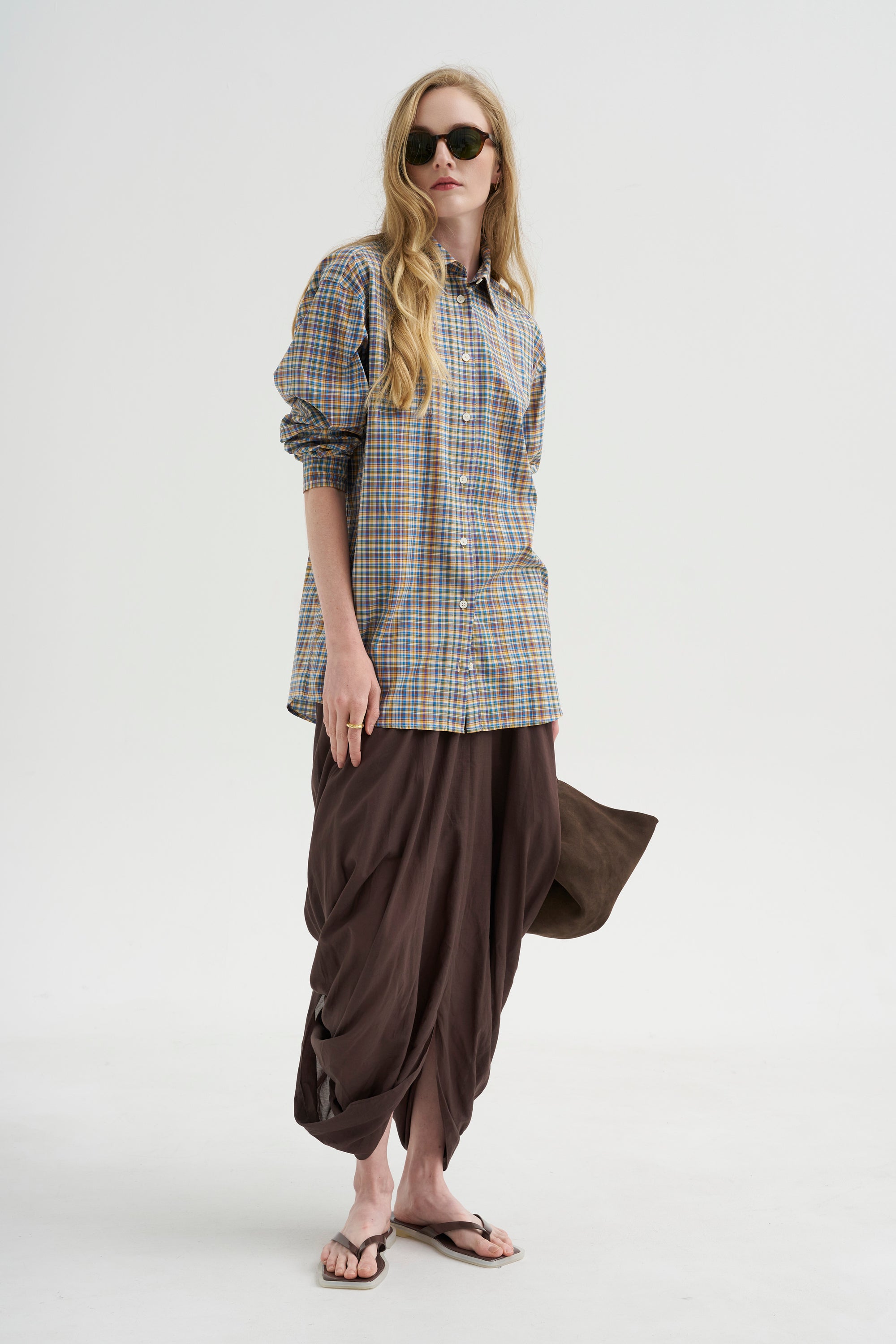 Classic Check Shirt, Blue &amp; Orange