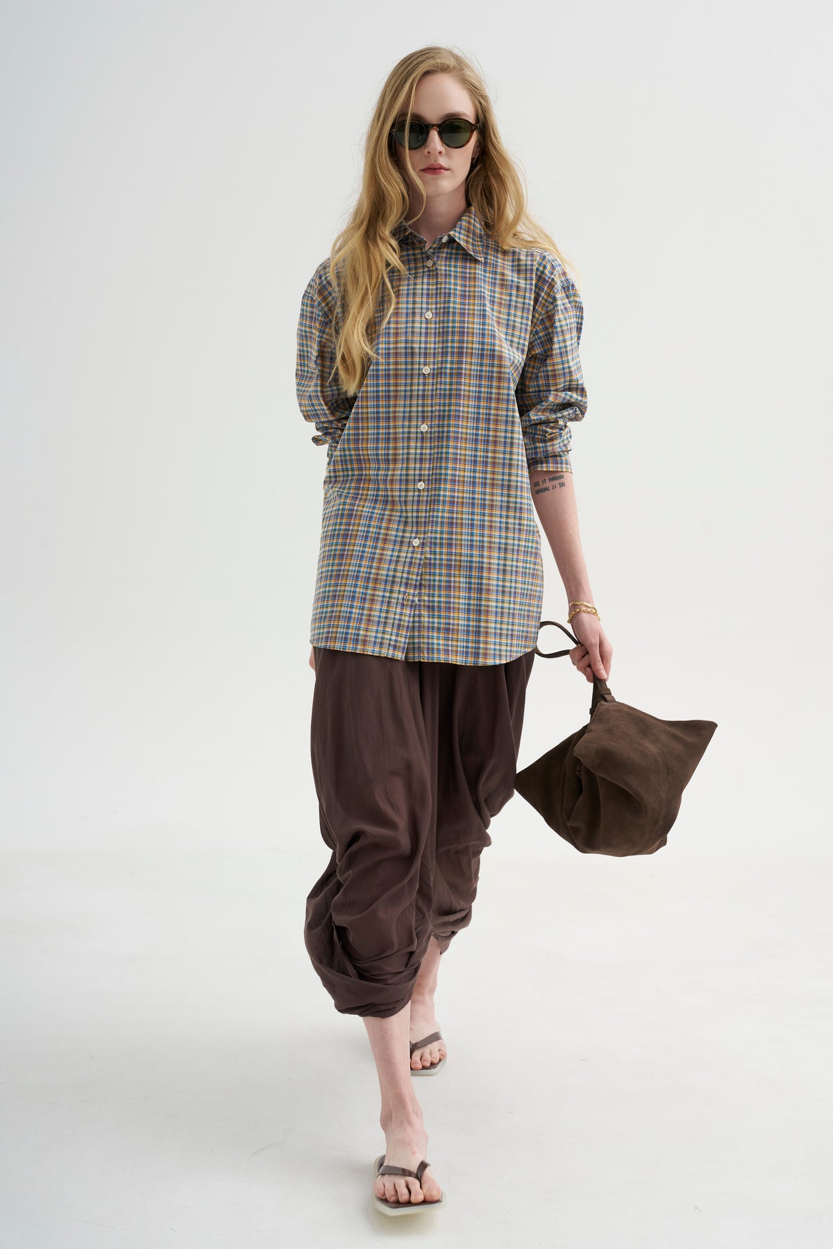 Classic Check Shirt, Blue &amp; Orange