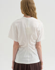 Slouch Waist Jersey Top, White
