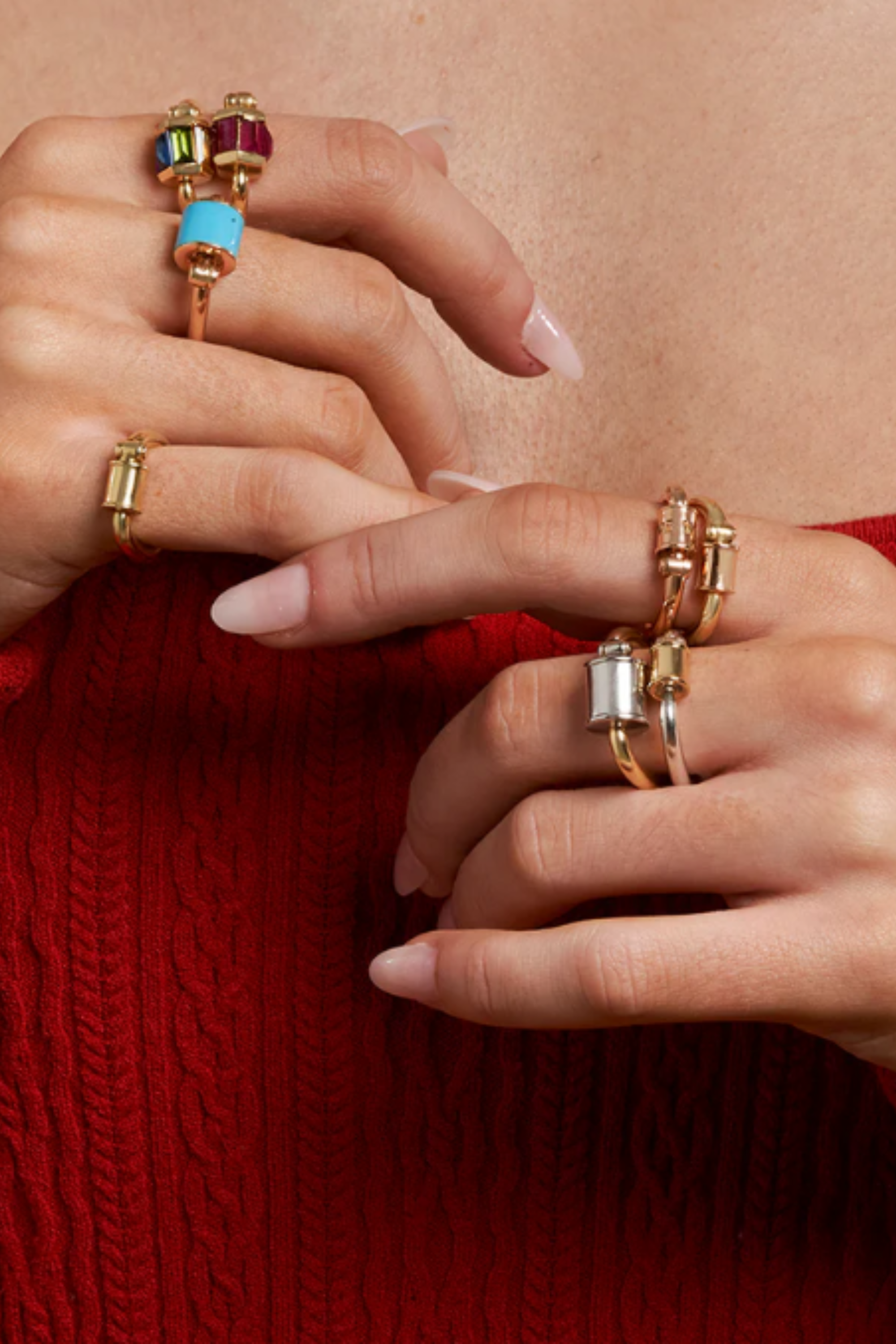 Trundle Lock Ring - 7, Yellow Gold
