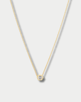 Trace Elongated Hexagon Diamond Necklace, Yellow Gold