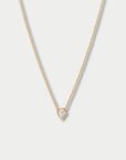 Trace Shield Diamond Necklace, Yellow Gold