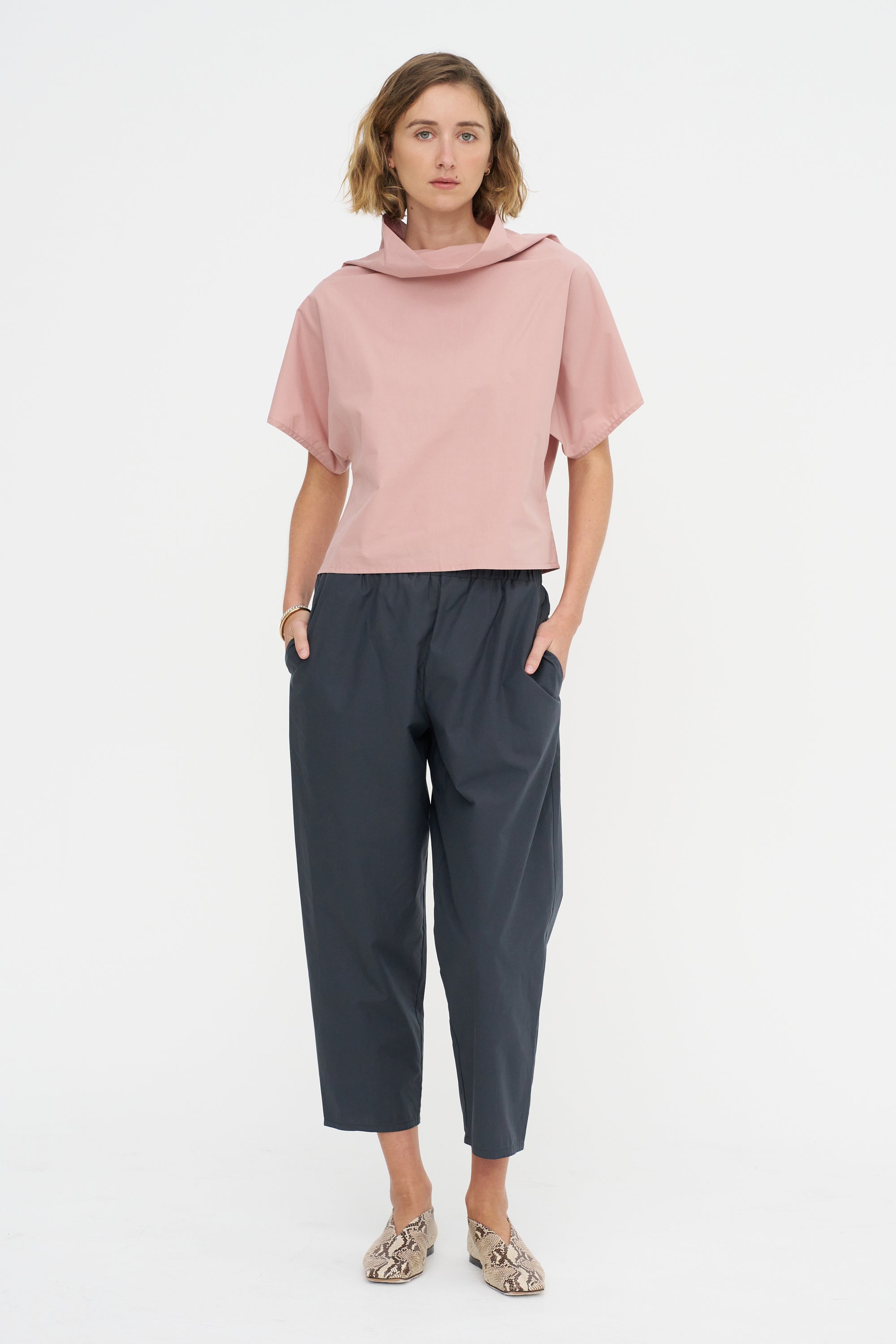 Carrot Pants - Popeline, Anthracite