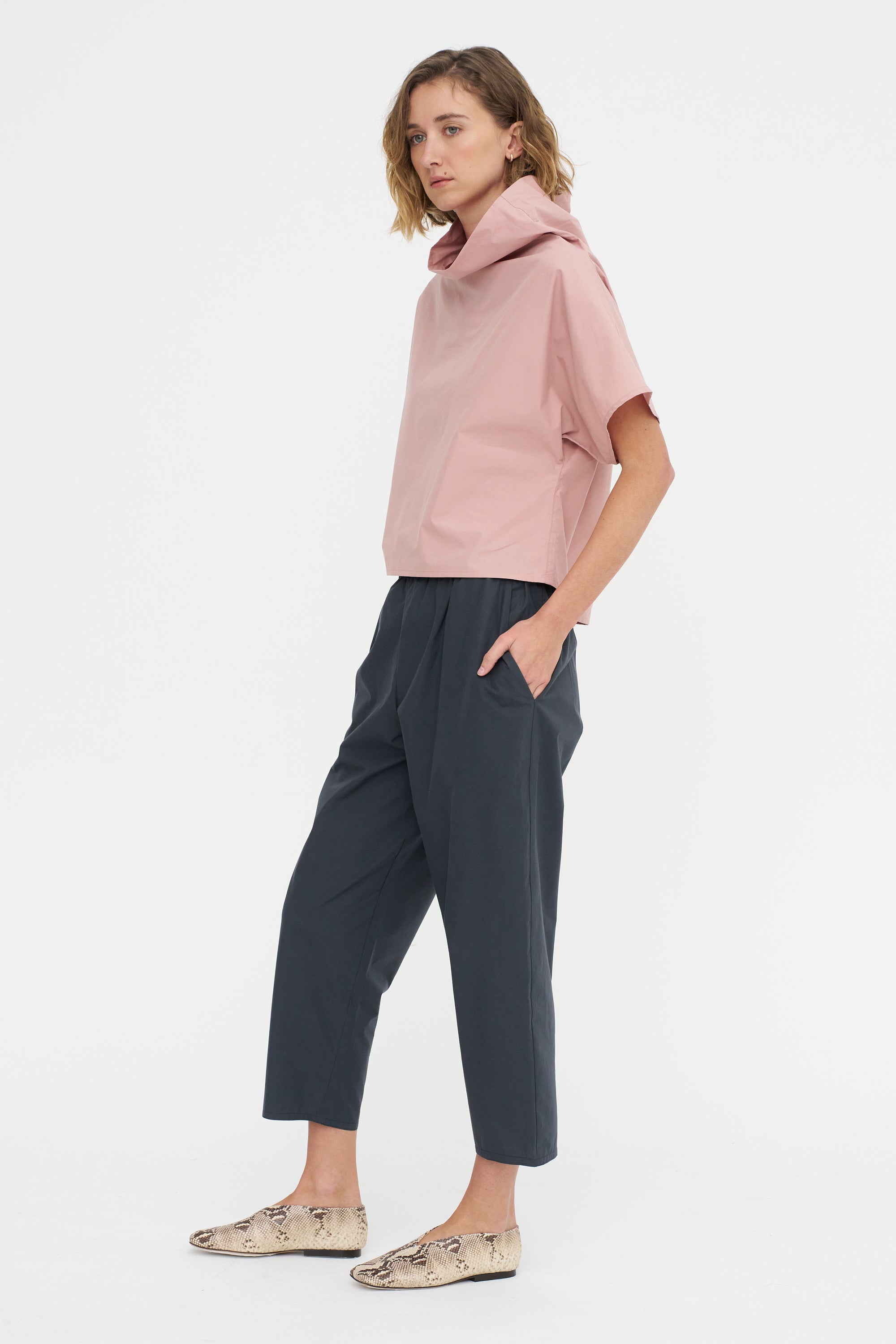 Carrot Pants - Popeline, Anthracite