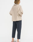 Batwing Oversize Shirt - Popeline, Sand