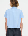 Crop Shirt - Popeline, Sky