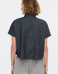 Crop Shirt - Denim, Indigo