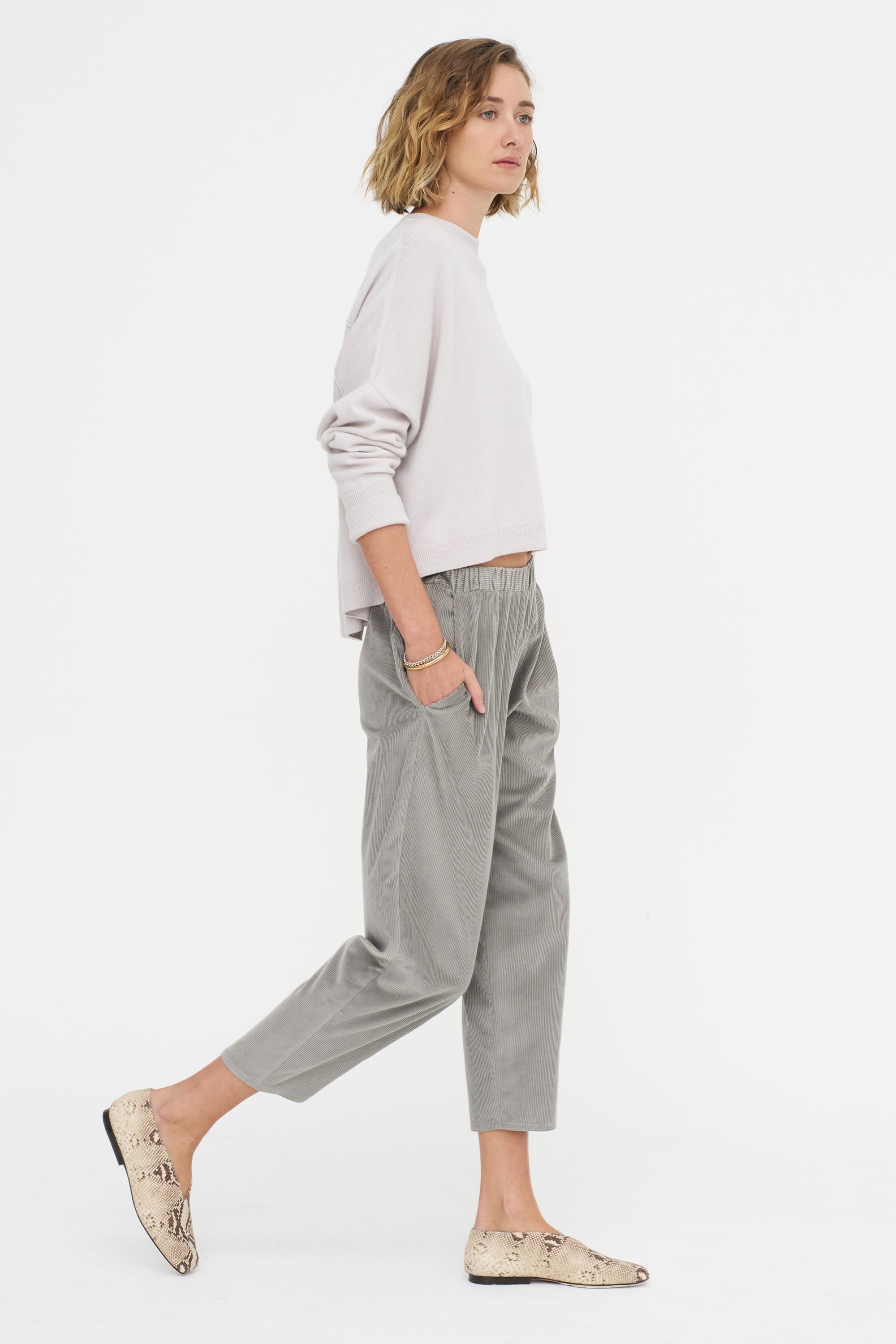 Carrot Pants - Corduroy, Pearl