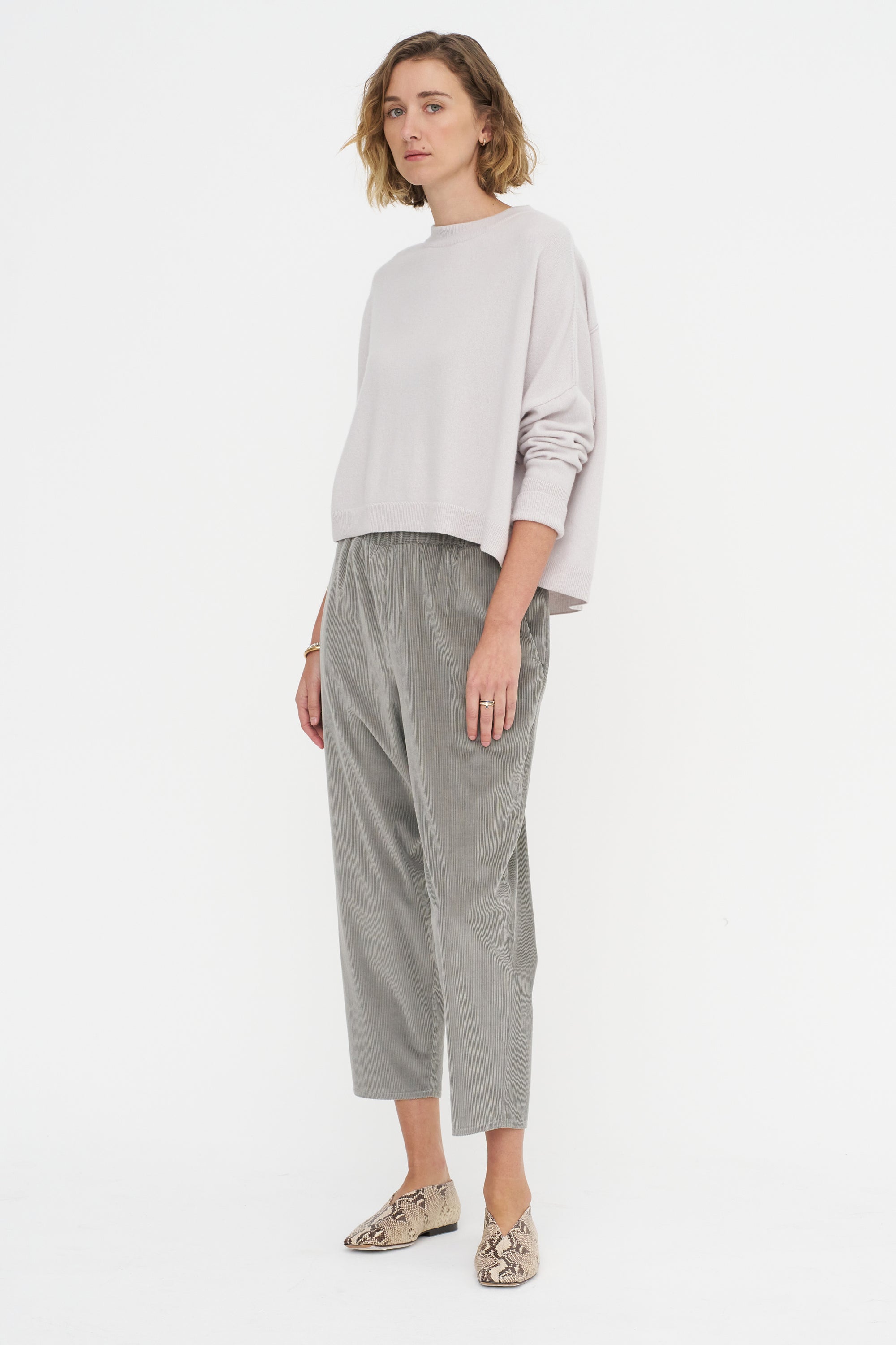 Carrot Pants - Corduroy, Pearl