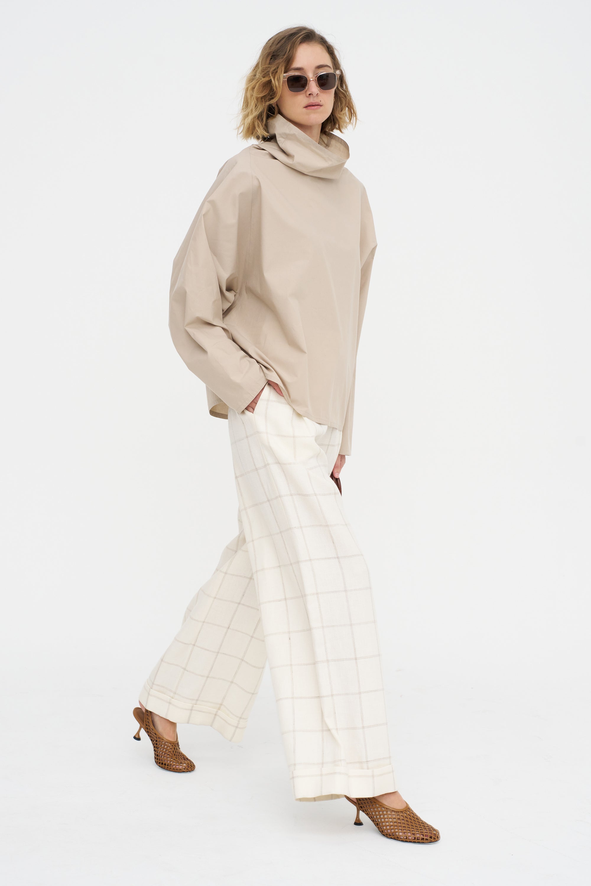 Full Pants Ankle - Scacchi, Ivory