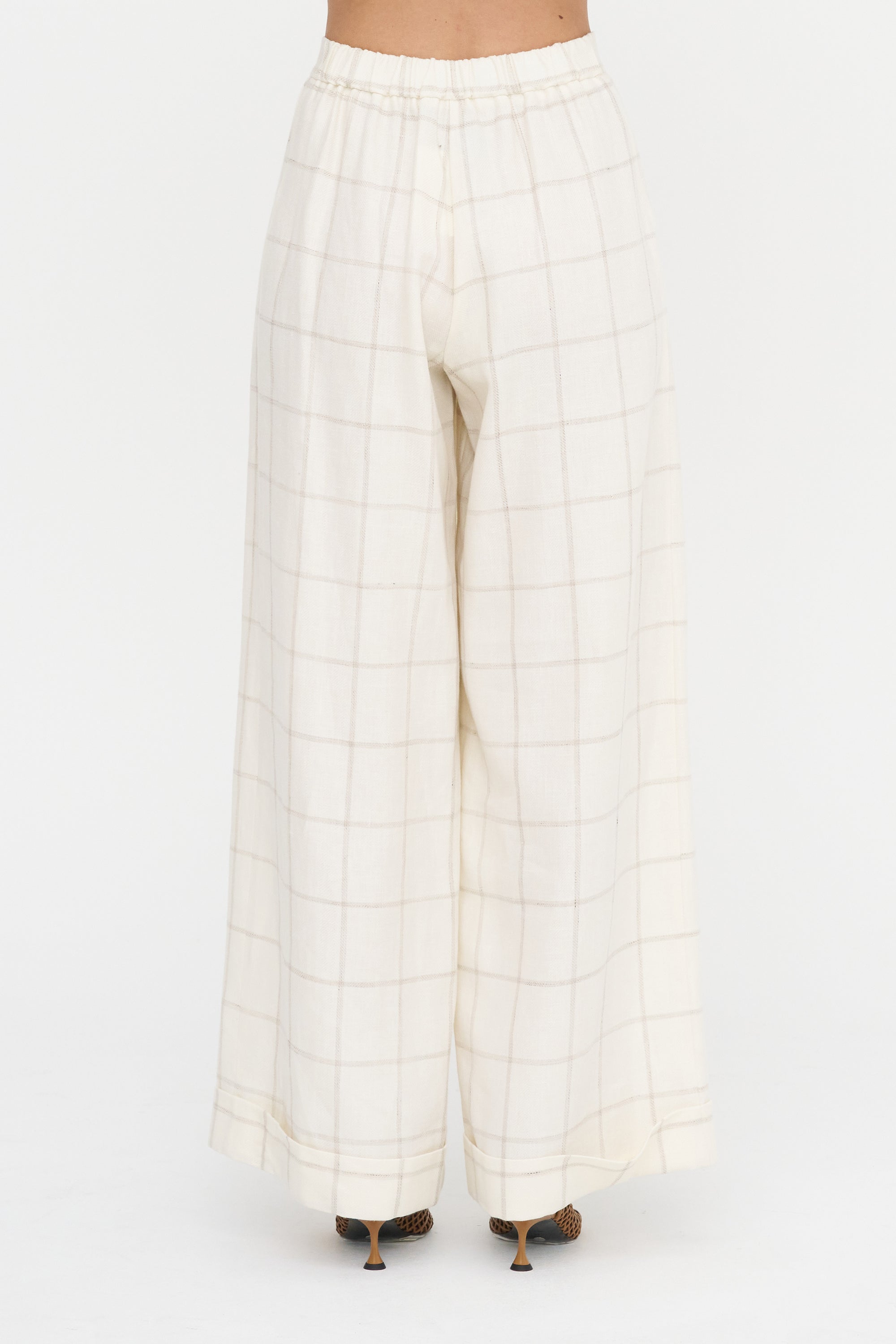 Full Pants Ankle - Scacchi, Ivory