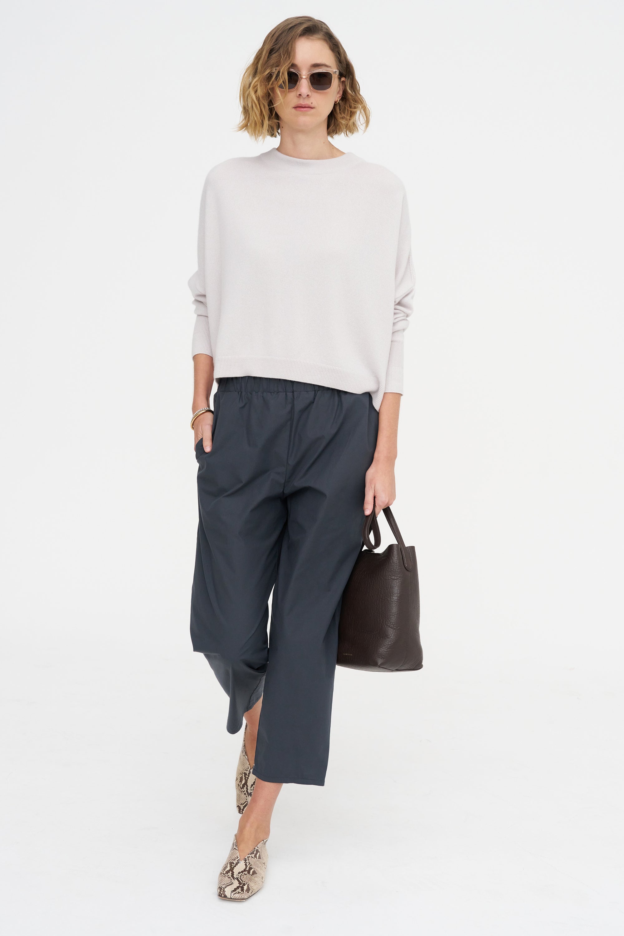 Iconic Crew Neck Sweater, Pearl