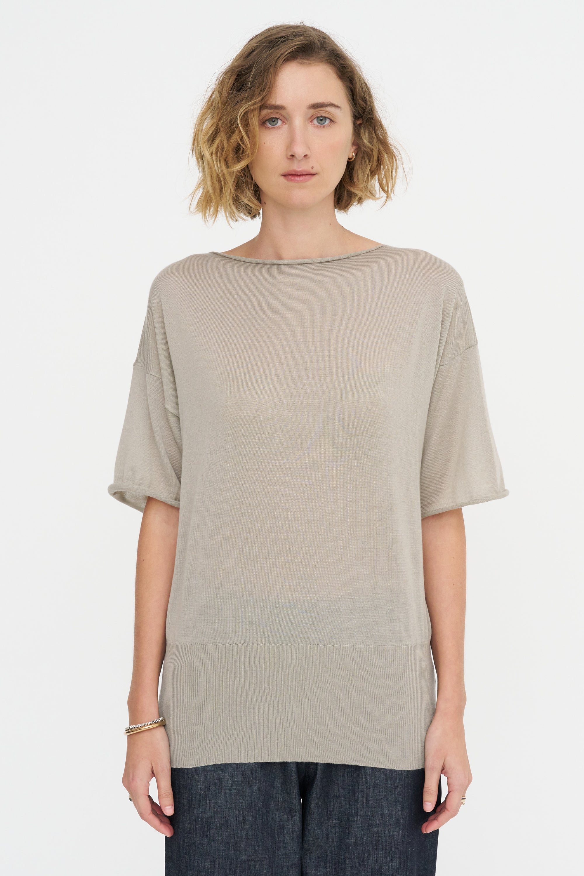 Short Sleeve Blouse Sweater