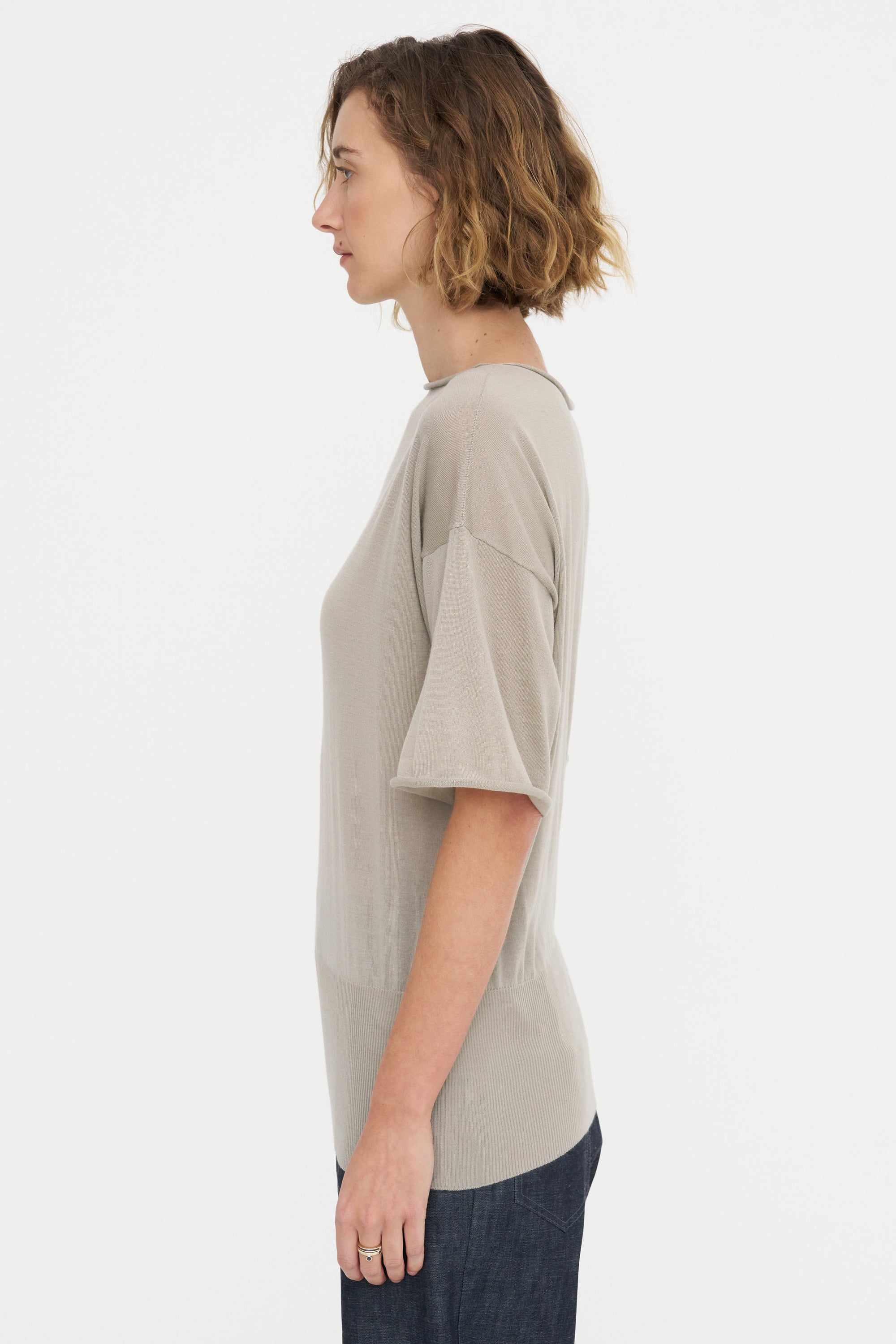 Short Sleeve Blouse Sweater