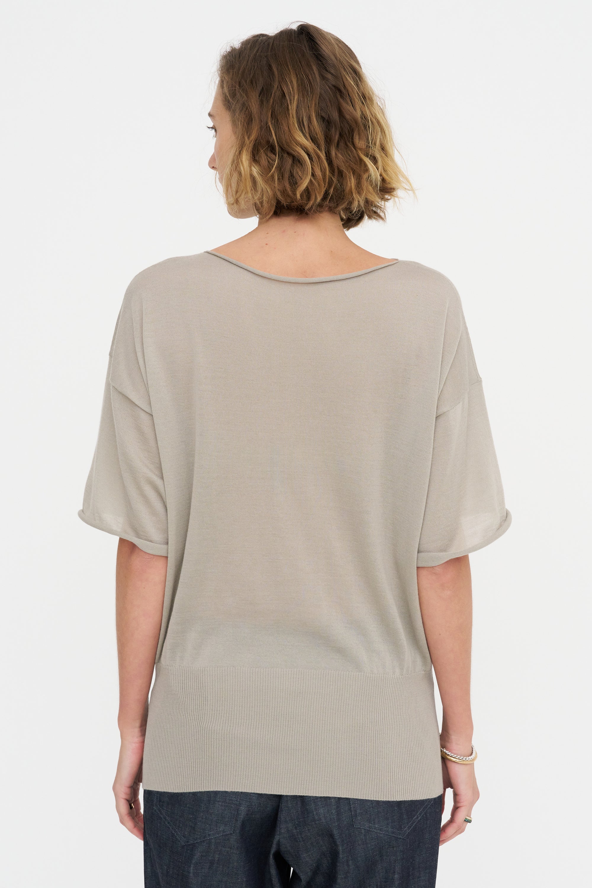 Short Sleeve Blouse Sweater