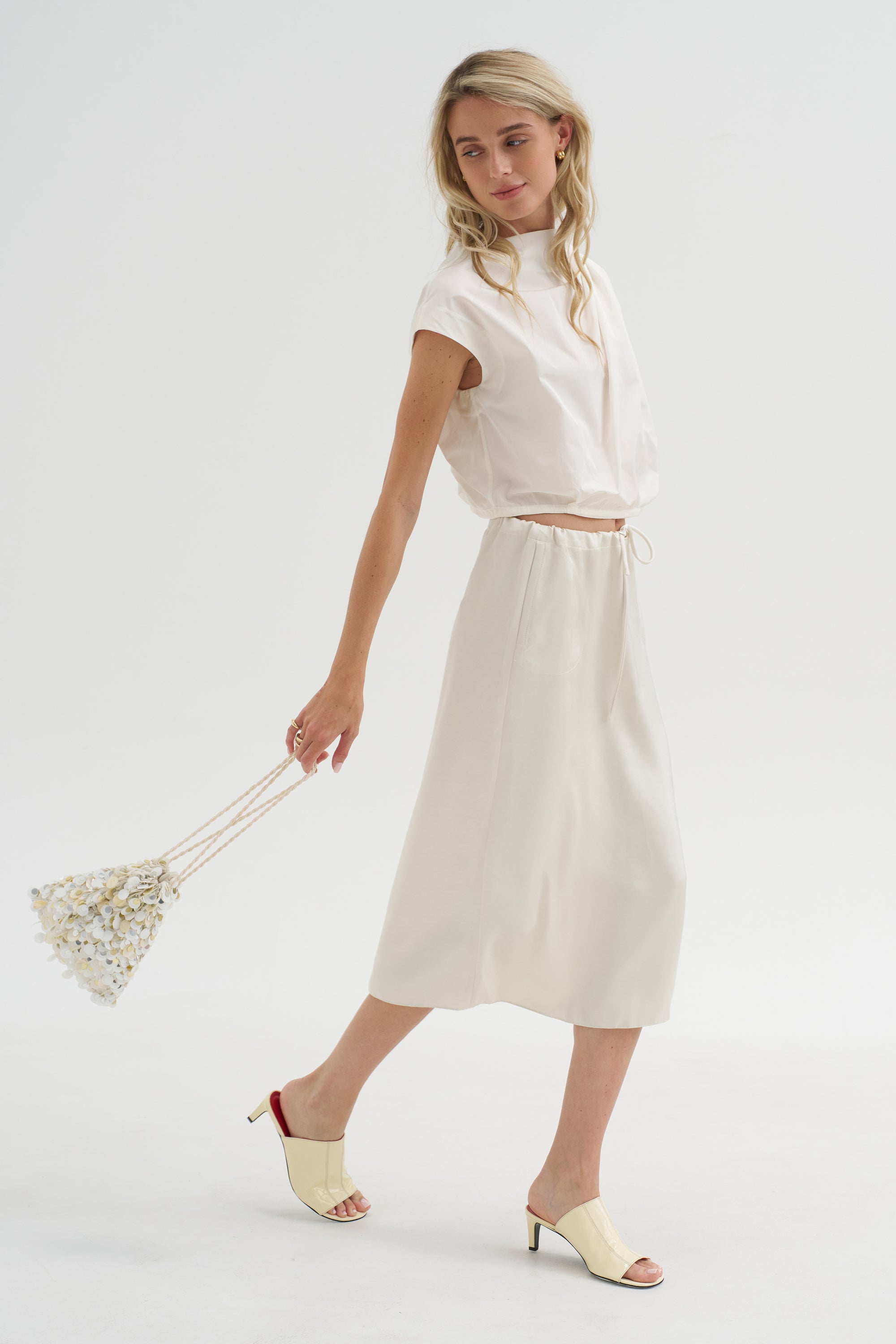 Drawstring Skirt, Plaster