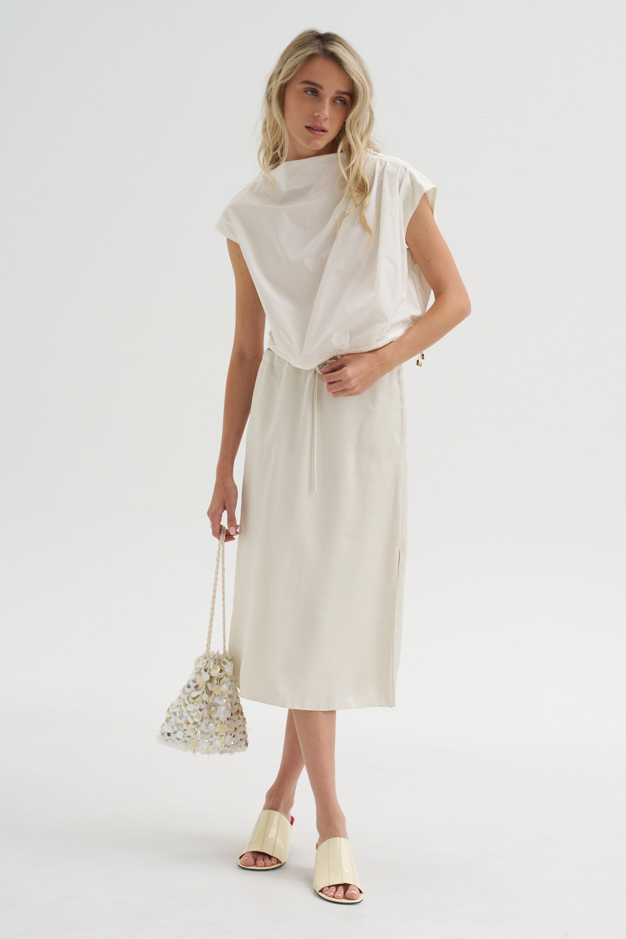 Drawstring Skirt, Plaster