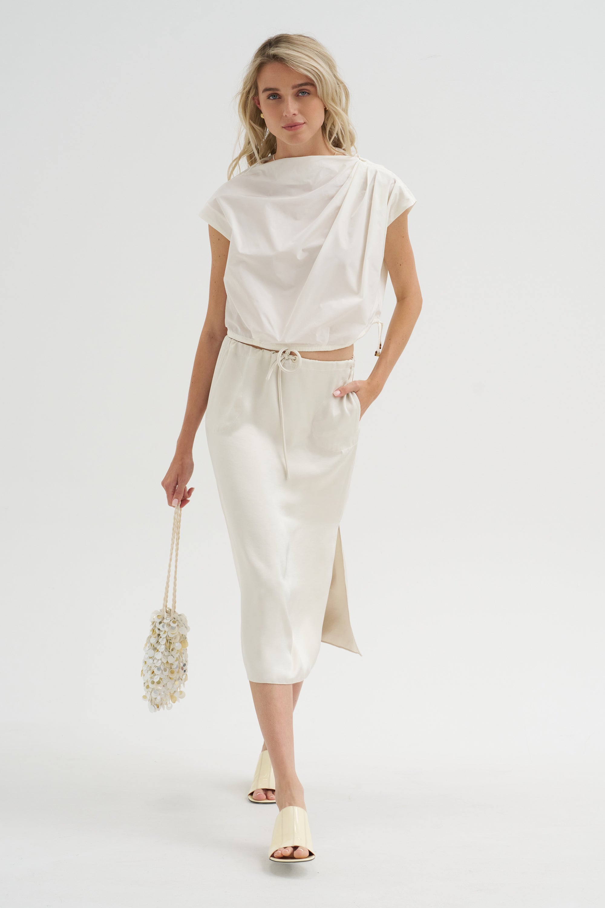 Drawstring Skirt, Plaster