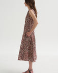 Loren Dress, Rust & Cream Multi
