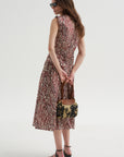 Loren Dress, Rust & Cream Multi