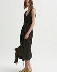 Carolina Dress, Charcoal Green
