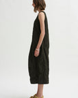 Carolina Dress, Charcoal Green