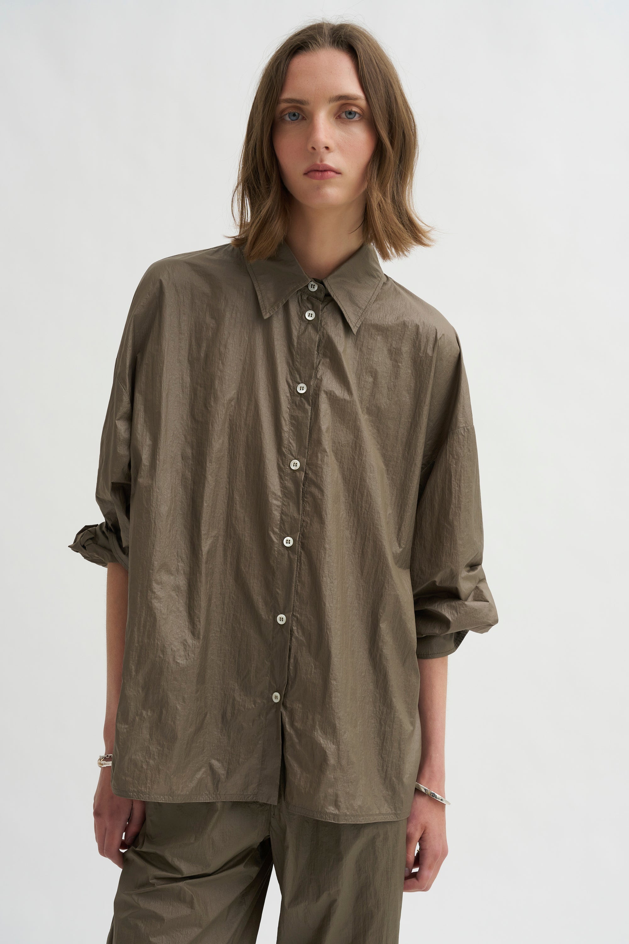 Gaia Shirt, Taupe Shimmer
