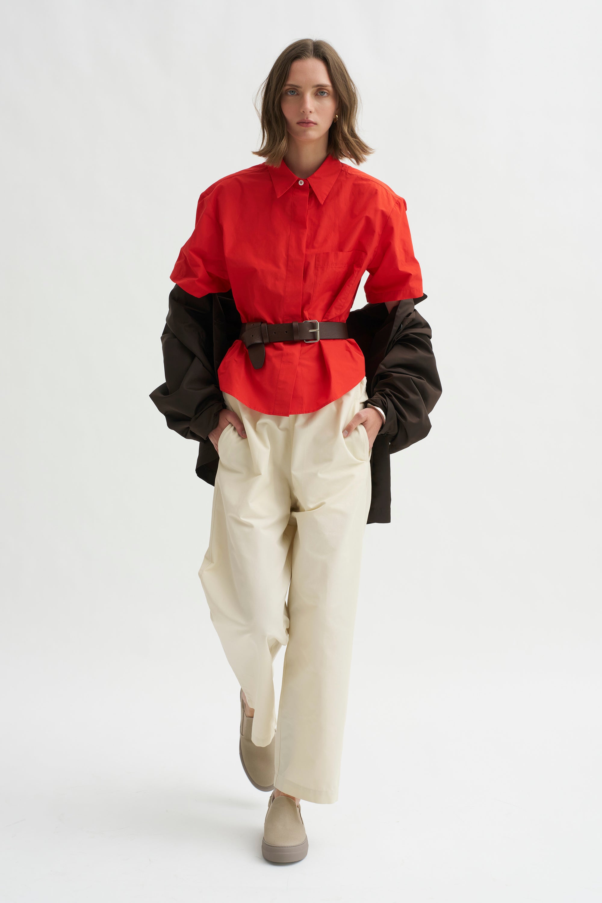 Elba Shirt, Perfect Red