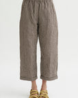 Antonia Rolled Pants, Chocolate Check