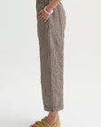 Antonia Rolled Pants, Chocolate Check