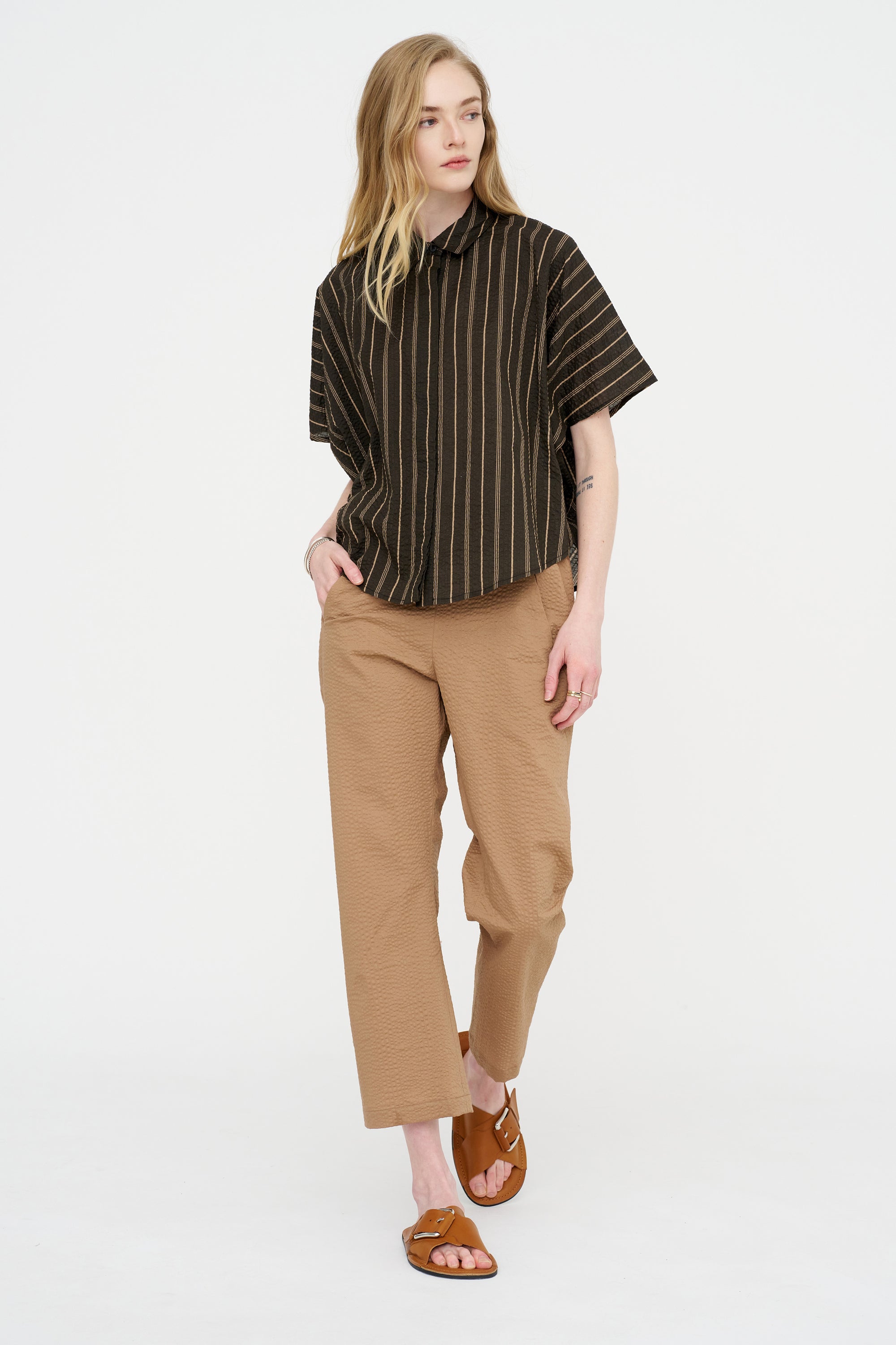 Circle Shirt, Brown &amp; Tan