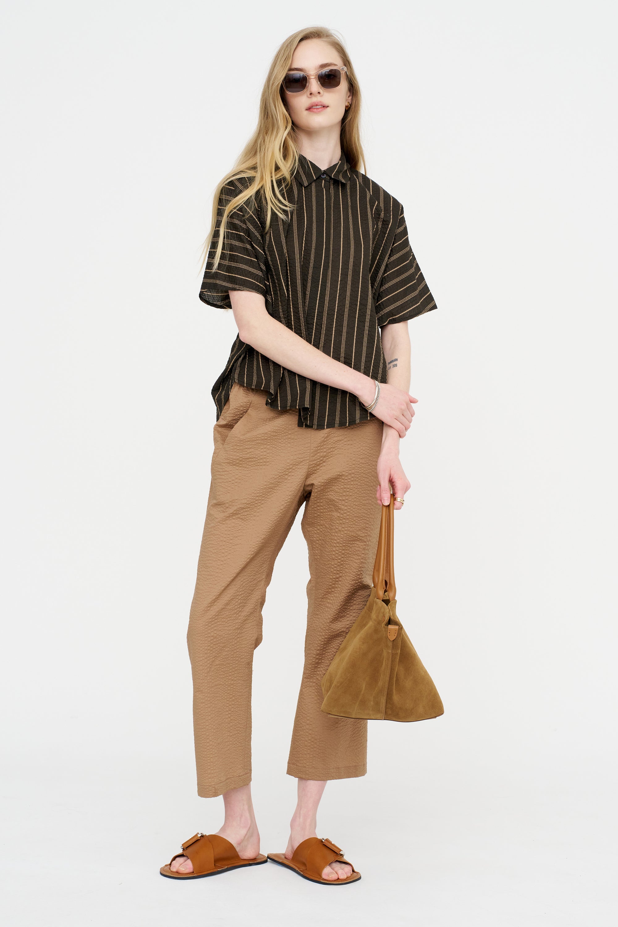 Circle Shirt, Brown &amp; Tan