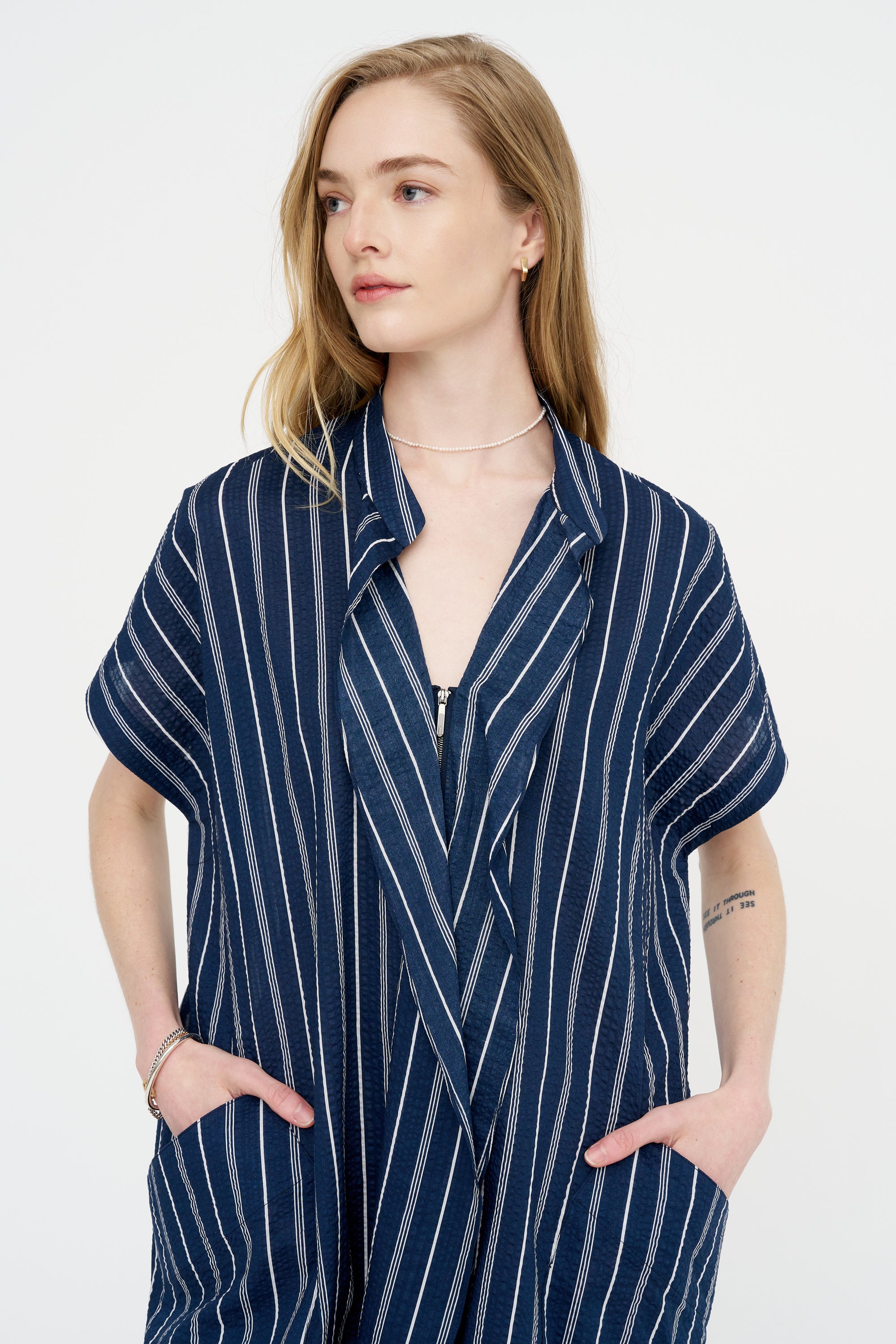 Fin Gaban Dress, Ink &amp; White