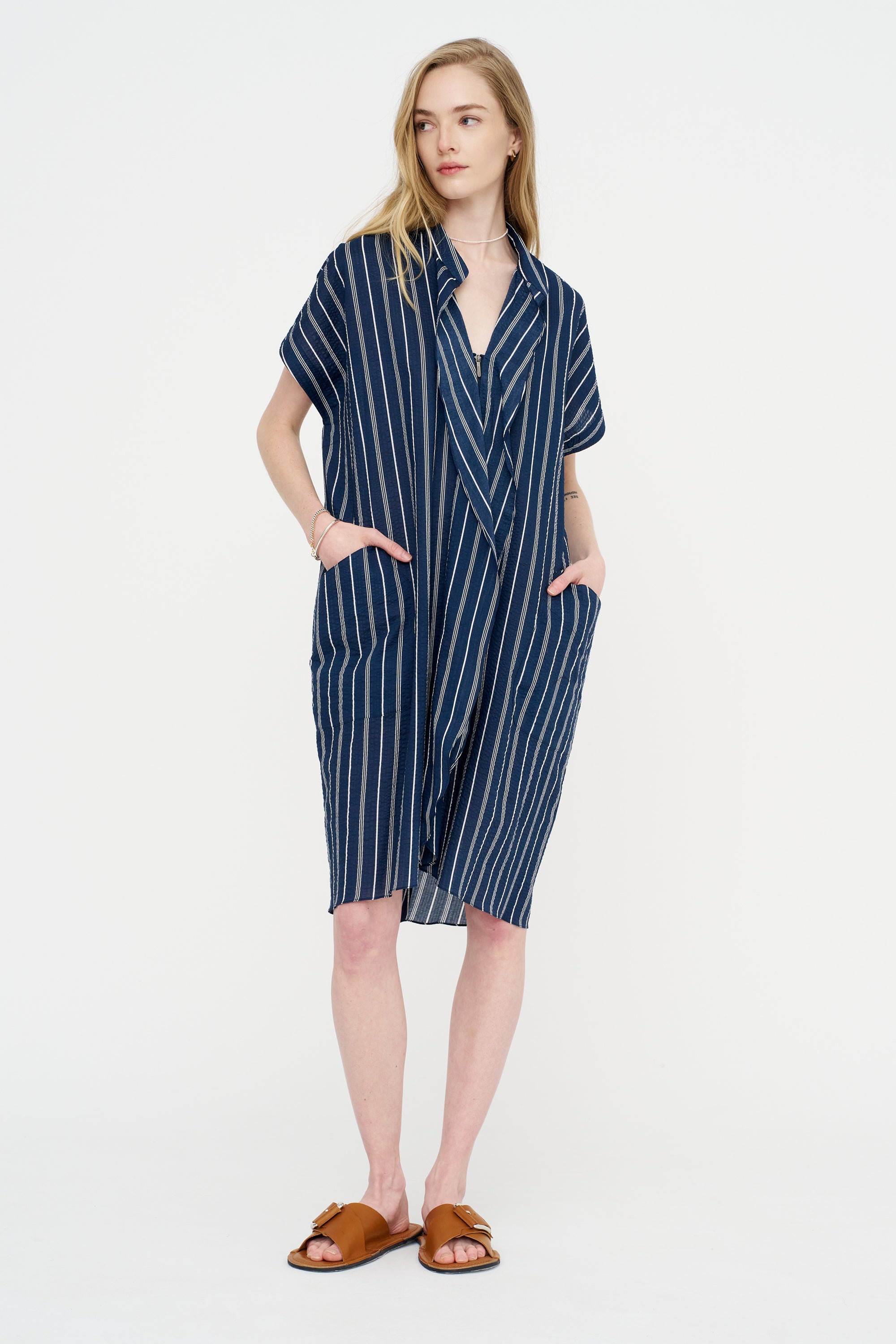 Fin Gaban Dress, Ink &amp; White