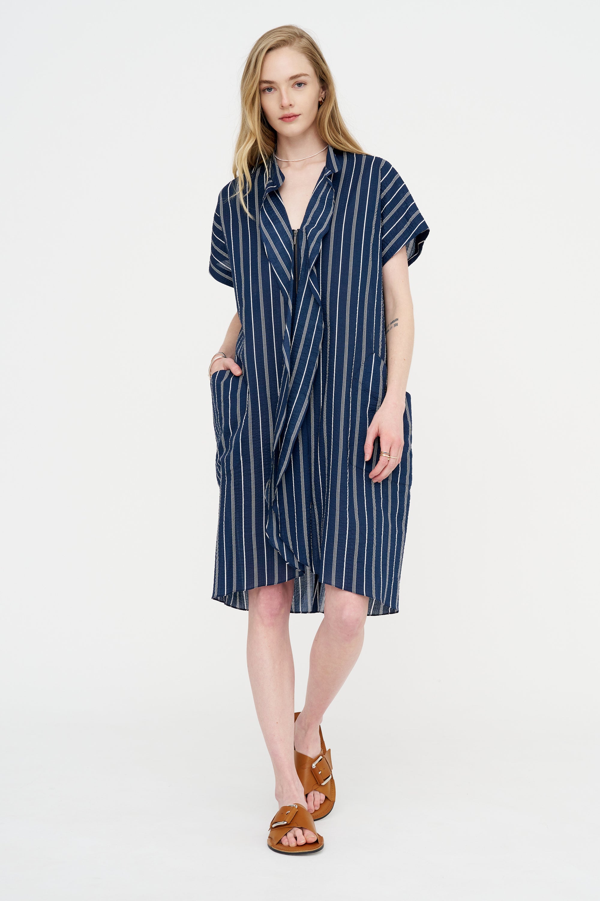 Fin Gaban Dress, Ink &amp; White