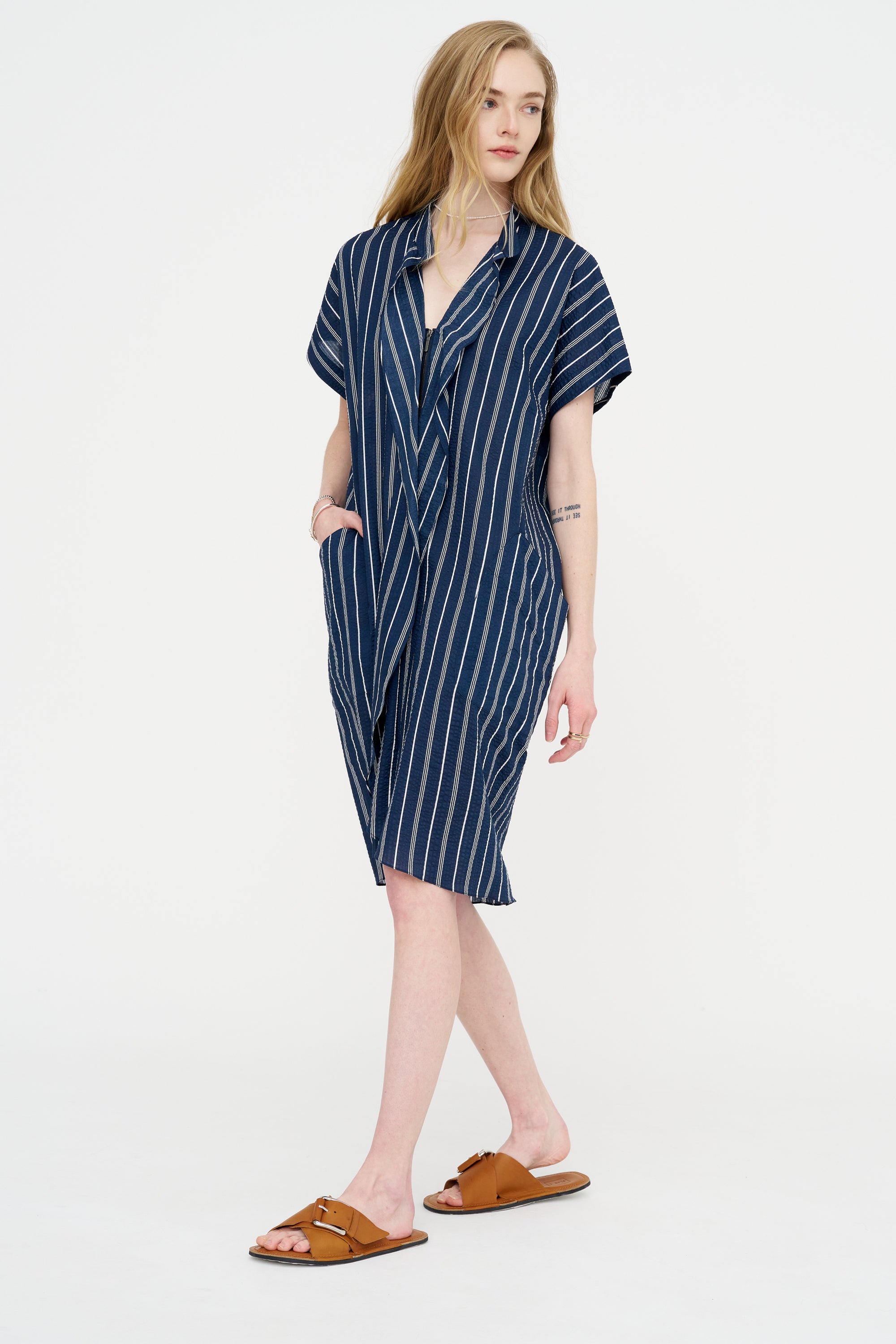 Fin Gaban Dress, Ink &amp; White