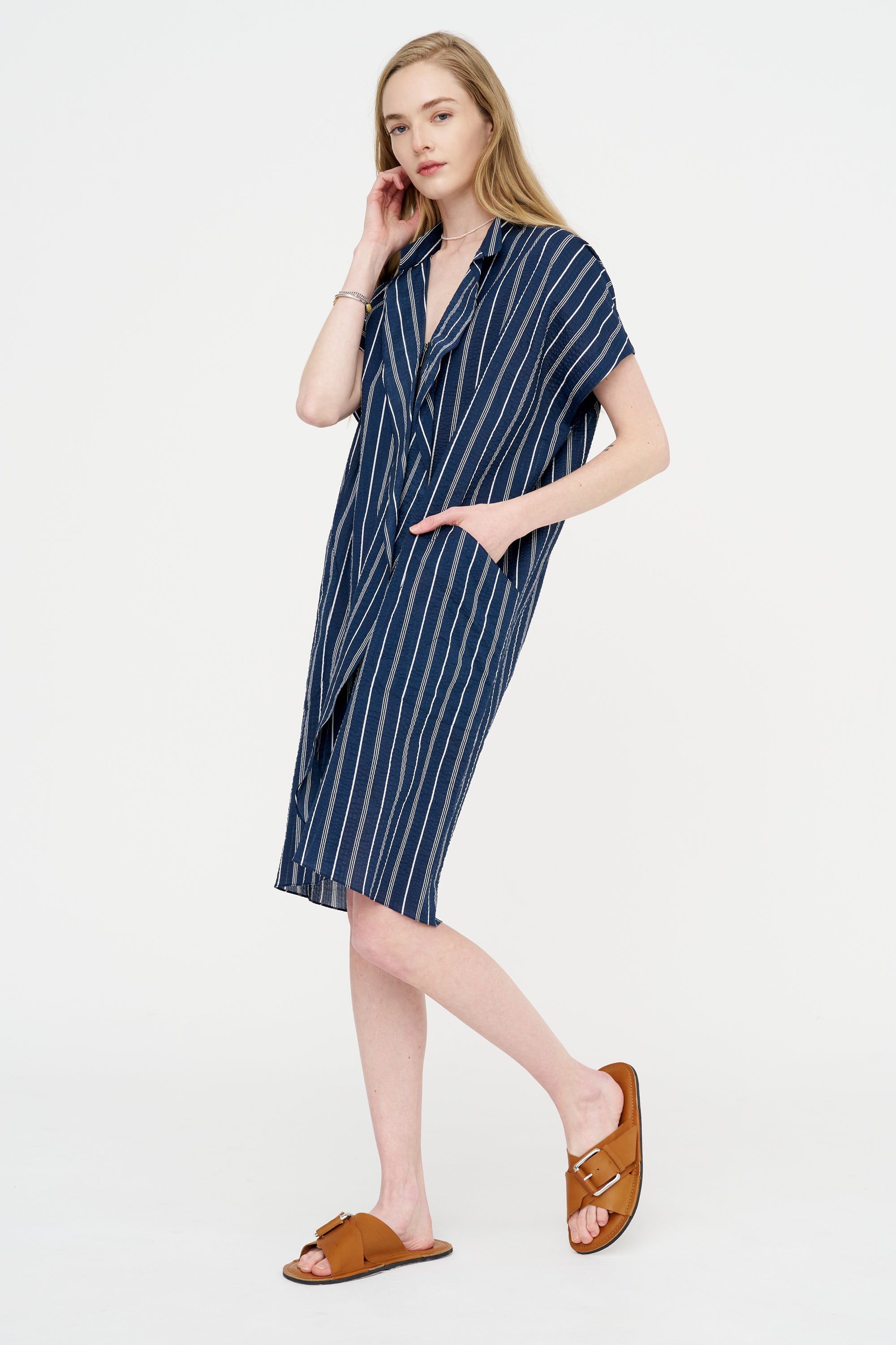 Fin Gaban Dress, Ink &amp; White