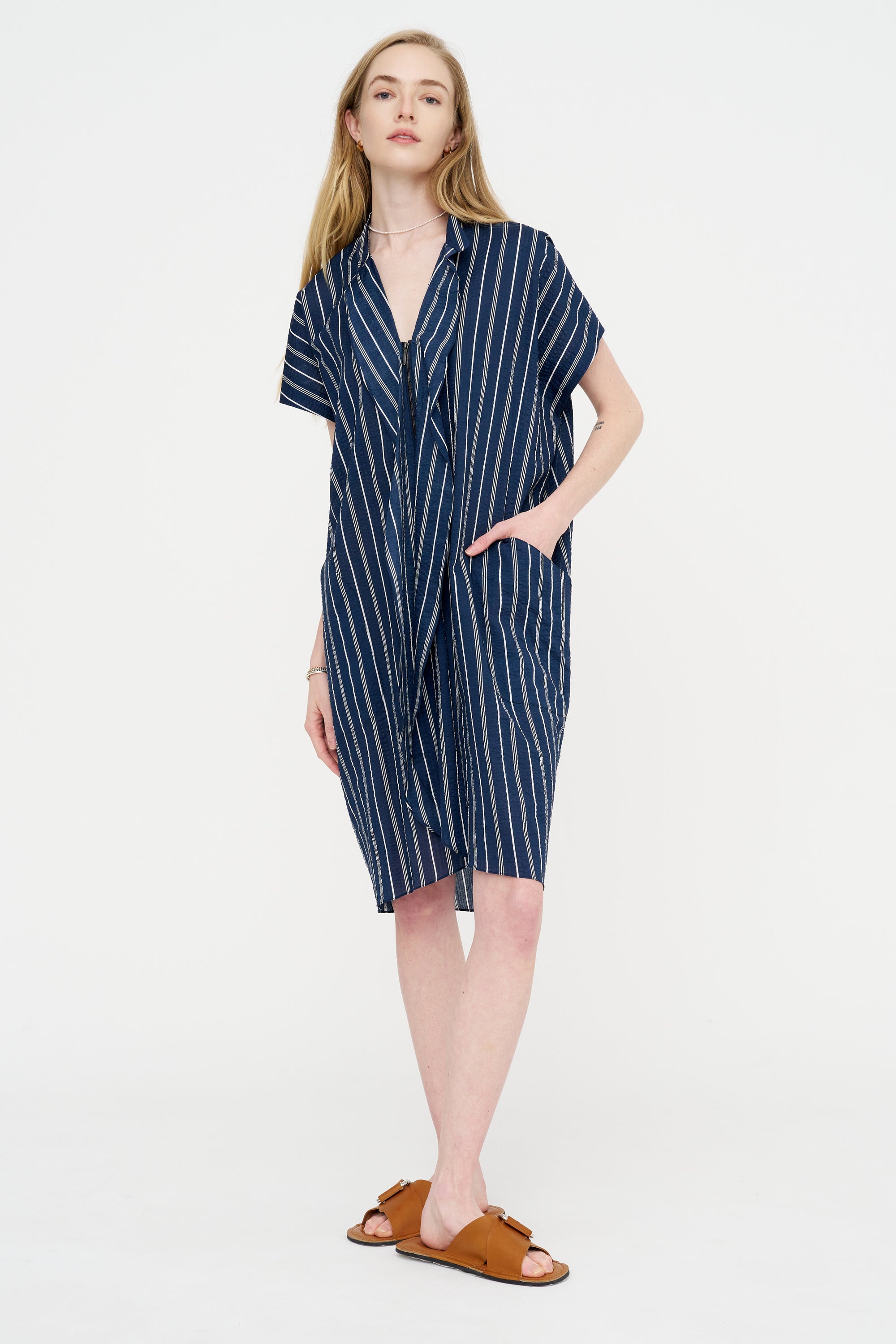 Fin Gaban Dress, Ink &amp; White