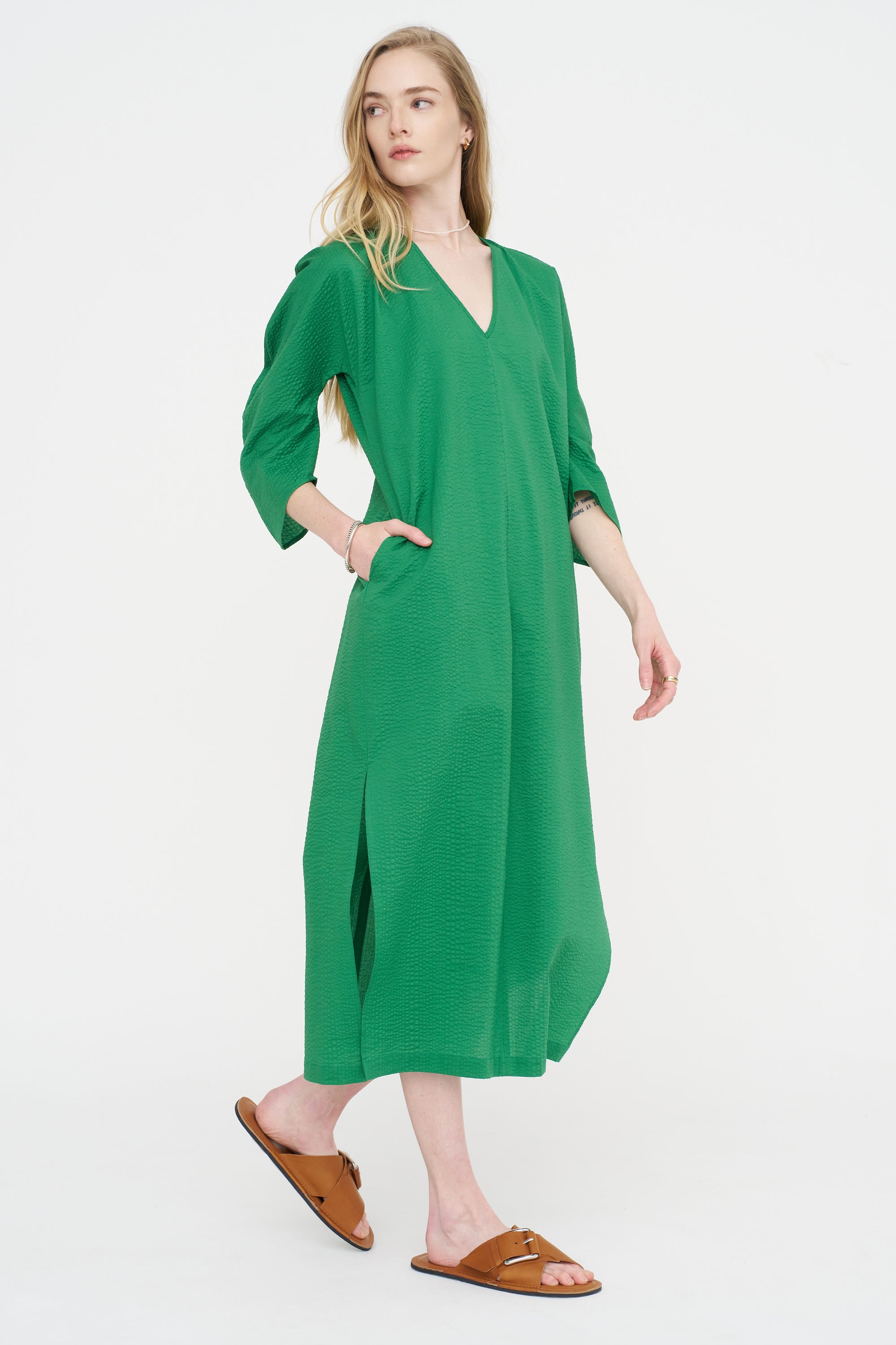 Long Opi Dress, Green